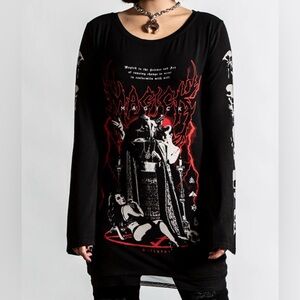Killstar Magick Black and Red Long Sleeve